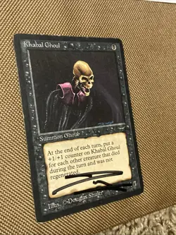 Magic MTG Arabian Nights Khabal Ghoul Heavily Played Signed By Douglas Shuler - Image 1