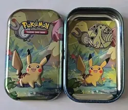 Pokemon TCG : Kanto Friends Mini Tin Display-Pikachu!! With Art & Coin, No Packs - Image 1