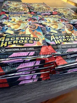 (50x) ASCENDED HEROES Pokemon TCG Booster Pack Lot SEALED IN HAND UNWEIGHED - Image 1