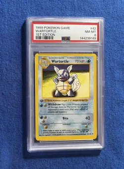 1999 POKEMON GAME 1ST ED #42 WARTORTLE PSA 8 NM-MT - Image 1
