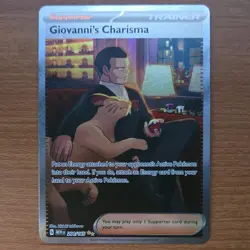 Pokemon TCG 151 Full Art Trainer Giovanni's Charisma 204/165 - Image 1
