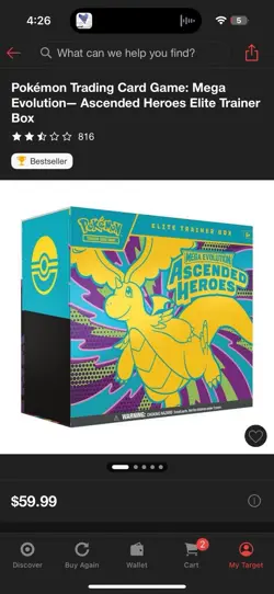 ◓Pokemon Trading Card Game: Mega Evolution Ascended Heroes Elite Trainer Box - Image 2
