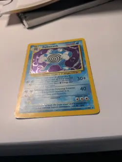 POKEMON CARD ENGLISH POLIWRATH 13/102 HOLO BASE SET - Image 3