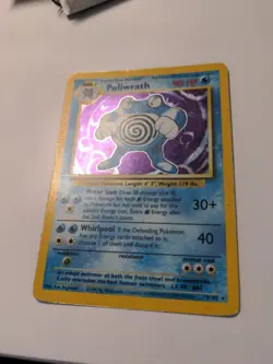 POKEMON CARD ENGLISH POLIWRATH 13/102 HOLO BASE SET - Image 5