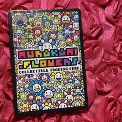 Takashi Murakami Flowers Collectible Custom Waifu ACG Girl Holo Card Magic Bat - Image 5