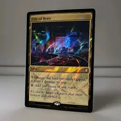 MTG - City of Brass - Teenage Mutant Ninja Turtles 62 - Surge Foil NM/M - Image 2