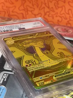 PSA 8 MINT Pokemon Mega Charizard X ex Gold 130/094 Phantasmal Flames (English) - Image 5