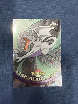 2000 Topps Chrome Aerodactyl #142-Chrome Pokemon Nintendo - Image 1