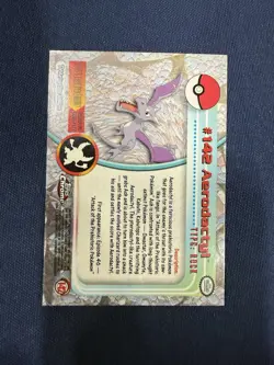 2000 Topps Chrome Aerodactyl #142-Chrome Pokemon Nintendo - Image 2