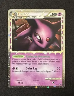 2010 POKEMON ESPEON PRIME 81/90 ULTRA RARE HG&SS UNDAUNTED HOLO FOIL LP/LP+ - Image 1