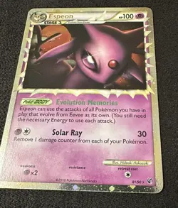 2010 POKEMON ESPEON PRIME 81/90 ULTRA RARE HG&SS UNDAUNTED HOLO FOIL LP/LP+ - Image 3