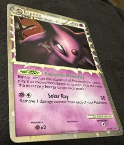 2010 POKEMON ESPEON PRIME 81/90 ULTRA RARE HG&SS UNDAUNTED HOLO FOIL LP/LP+ - Image 4