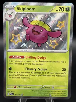 Pokemon TCG - Skiploom - 097/091 - Paldean Fates - Shiny Rare Holo - Image 1