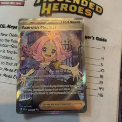 Pokemon TCG Mega Evolutions Full Art Holo Card Acerolas Mischief Trainer 165/132 - Image 1