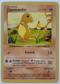 Charmander 046/102 Base Set 1999 Pokemon Card Vintage WOTC - Image 1