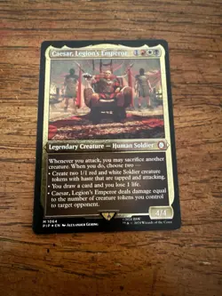 MTG Caesar, Legion's Emperor (Display Commander) [Fallout] Foil Near Mint Magic - Image 1