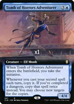 MTG Borderless CMR: Battle for Baldur's Gate CLB Tomb of Horrors Adventurer MINT - Image 1