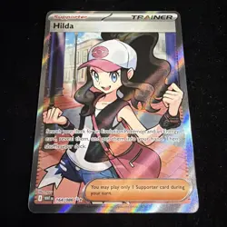 Hilda Full Art, Pokemon Near Mint, White Flare, Ultra Rare, 164/86 - Image 1