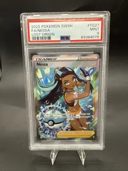 2022 Pokemon SWSH Lost Origin Nessa Trainer Gallery #TG27/TG30 PSA 9 💎👀 - Image 1