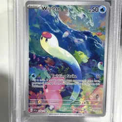 2023 Pokemon 206/198 Wiglett - Illustration Rare HOLO - PSA 9 MINT - Image 2