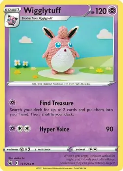 x4 Wigglytuff - 111/264 - Uncommon Pokemon SS08 Fusion Strike M/NM - Image 1