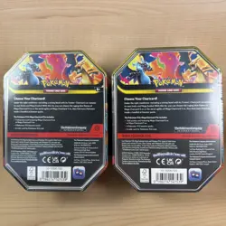 Pokemon TCG MEGA CHARIZARD EX X & Y Lot Of 2 Tins NEW SEALED! - Image 2