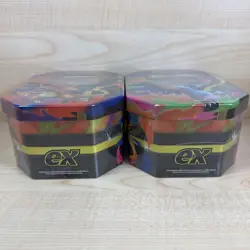 Pokemon TCG MEGA CHARIZARD EX X & Y Lot Of 2 Tins NEW SEALED! - Image 5