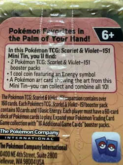 Pokemon TCG - 151 Scarlet & Violet Mini Tin Magneton & Ekans Factory Sealed - Image 2