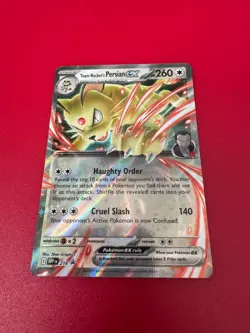 Team Rocket's Persian EX Black Star Promo POKEMON CARD Destined Rivals SVP 218 - Image 1