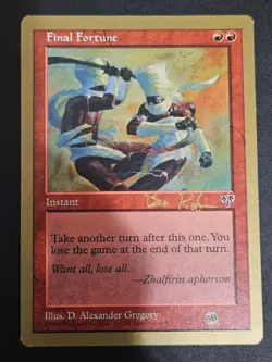 1x MTG Final Fortune 1998 Ben Rubin LP Magic the Gathering - Image 1