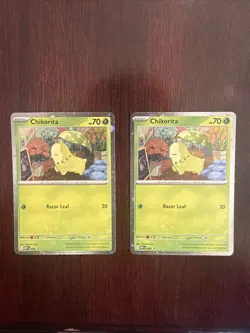 Chikorita MEP 069 - NM Pokemon Mega Evolution Perfect Order Holo Promo x2 - Image 1