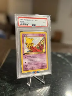 2000 Pokemon Rocket 1st Edition Abra #49 PSA 9 - Image 1