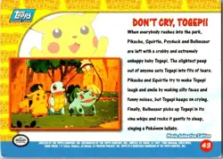 Pokemon TCG Don't Cry, Togepi! Pokemon Topps Pikachu's Vacation 43 - Image 2