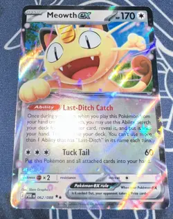 Pokemon TCG Meowth EX 62/88 Double Rare Perfect Order - Image 1