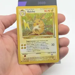 CARTA POKEMON RAICHU HOLO 14/62 - ITA - SET FOSSIL - PLAYED / POOR - Image 2