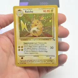 CARTA POKEMON RAICHU HOLO 14/62 - ITA - SET FOSSIL - PLAYED / POOR - Image 3