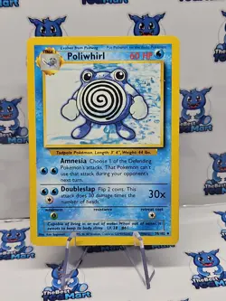Pokemon Poliwhirl Base Set 38/102 LP - Image 1