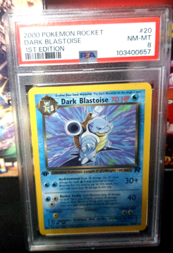 2000 Pokemon Team Rocket Dark Blastoise 1st Edition #20 NM_MT PSA 8 - Image 1
