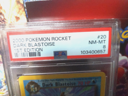 2000 Pokemon Team Rocket Dark Blastoise 1st Edition #20 NM_MT PSA 8 - Image 2