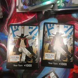 DON!! Hawk-Eye Mihawk OP14 One Piece TCG The Azure Sea's Seven Foil NM - Image 1