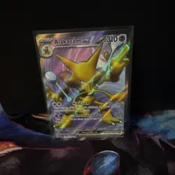 Pokemon Alakazam EX Holo Ultra Rare TCG Scarlet and Violet 151 Card 188/165 - Image 1
