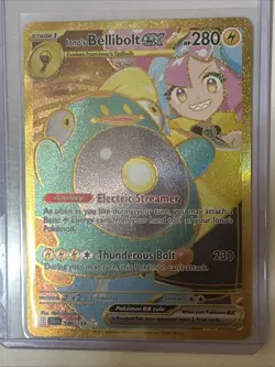 Pokemon TCG Journey Together Iono's Bellibolt EX Hyper Rare Card #188/159 - Image 1