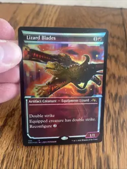 MTG Kamigawa: Neon Dynasty Lizard Blades NM Showcase Edition Foil - Image 2