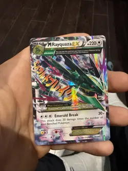 Pokemon TCG - M Rayquaza EX 76/108 XY Roaring Skies - MODERATELY PLAYED - Image 1
