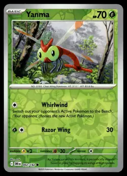 YANMA - 002/182 Common Destined Rivals Pokemon Reverse Holo NM - Image 1