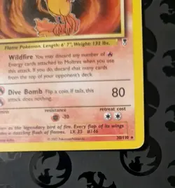 Pokemon Moltres 30/110 Legendary Collection Eng Vintage Non Holo - Image 2