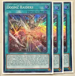 Yugioh! 3x DoomZ Raiders DOOD-EN057 Super Rare 1st Ed NM - Image 1