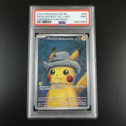 PSA 9 Pikachu with Grey Felt Hat SVP 085 Pokemon Van Gogh Graded Card - Image 1