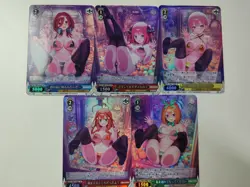Lot 5 Cards The Quintessential Quintuplets Ichika, Nino, Miku, Yotsuba Sexy Holo - Image 1
