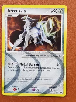 Arceus LV.100 AR9 Platinum Holo Ultra Rare 2009 Pokemon Card LP - Image 1